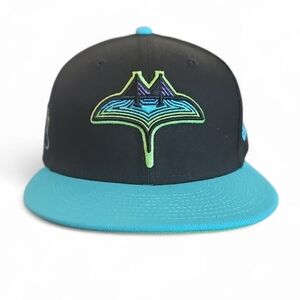 New Era 59FIFTY Fitted Cap Tampa Bay Rays MLB City Connect Size 7.5 NWOT Retro